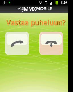 Svara på mobilen 1. Tryck på Svara knappen när mobilen ringer (ljud, vibrationer eller både och). Du kan avvisa samtalet genom att trycka på Avvisa-knappen. Anm!