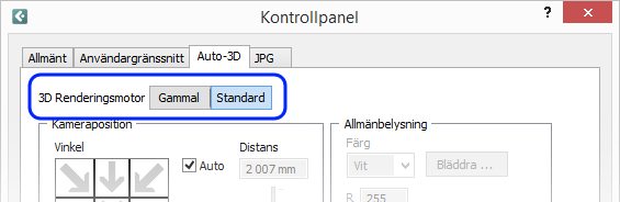 Skillnaden i kvalitet blir tydlig i dessa två bilder: Auto 3D (Snabb) exempelbild exempelbild Auto 3D (Detaljerad) När Configura körs i avancerat grafikläge är Auto 3D-knapparna förinställda att