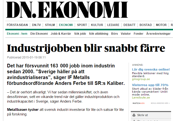 Index 2010 = 100 130 120 110 100 90 80 Industrins produktion och orderingång januari 2000 - september 2014 Industriproduktion