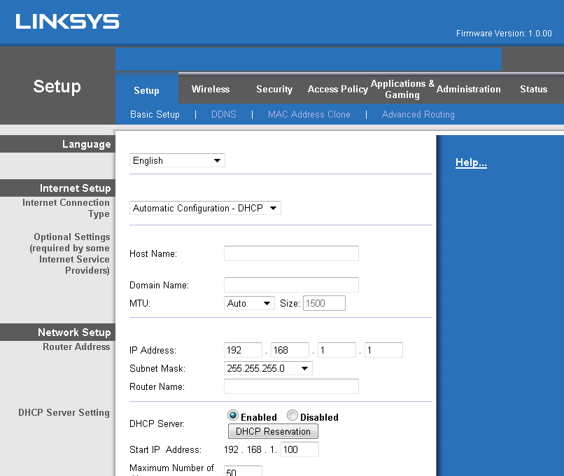 Kör Linksys Connect, klicka på Change (Ändra) under Router settings (Routerinställningar), klicka på Advanced settings (Avancerade inställningar) och sedan på OK.