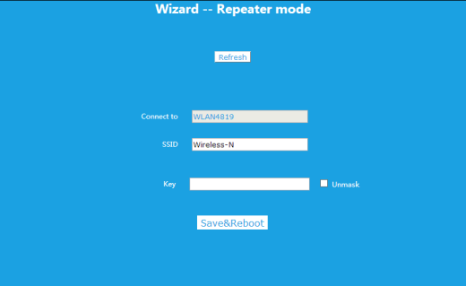 Connect to är det nätverk du har valt, fältet utfylls automatiskt. Under SSID ska du skriva det namn du vill att det förlängda trådlösa nätverket ska ha.