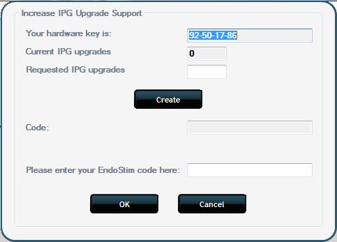 Öka IPG-uppgraderingsstöd För att öka antalet IPG-uppgraderingar väljer du från rullgardinsmenyerna Upgrade Increase IPG Upgrade Support (Uppgradera Öka IPG-uppgraderingsstöd).