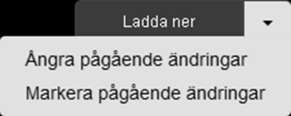 Symbolen anger att parameterändringen inte överförs till produkten. - Klicka på Ladda ner för att sända de nya parametrarna.