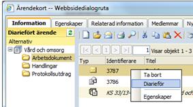 22(25) När du valt objekt går du tillbaka till fliken Egenskaper. Klicka på knappen Skicka. Meddelandet skickas till mottagaren med den relaterade informationen som en bilaga.