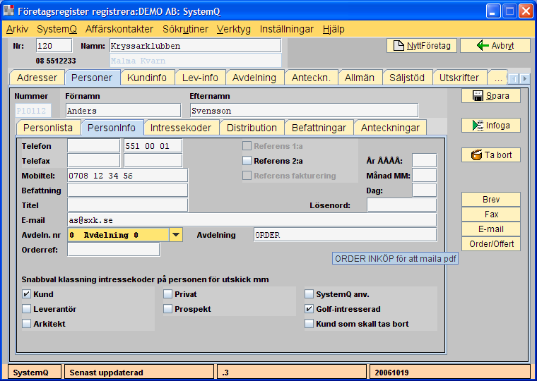 Adressering av pdf-filer E-postadress Anger