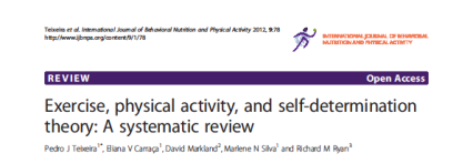 Positiva samband mellan autonomistöd och fysisk aktivitet/träning Positiva samband mellan autonomistöd och
