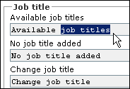 Sida 148/222 Egna texter Som standard finns begreppet Befattning på svenska och Job title på engelska i PING PONGs kompetenshanteringsverkyg och därtill kopplade funktioner.