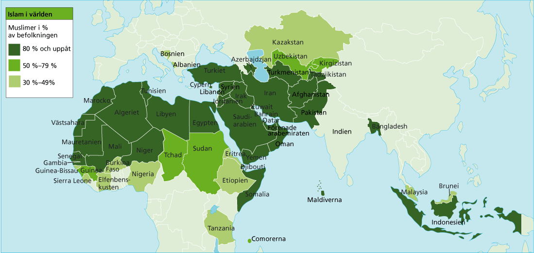 Islam och världen En miljard muslimer 500 000 muslimer i Sverige Efter Muhammeds död spreds Islam genom krig