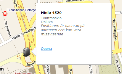 27.3 Visning i kartbilden När du kört en fråga som resulterat i ett sökresultat visas dessa med ikoner på kartan.