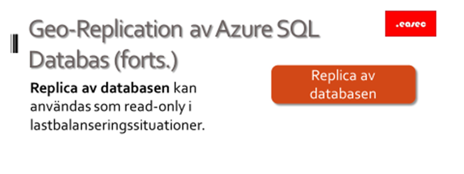 31 Geo-Replication av Azure SQL Databas (forts.