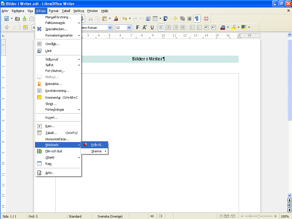 1.8 LibreOffice Writer är ett mycket flexibelt kontorsprogram, men kräver med sin mångfald tekniker en hel del laborerande innan