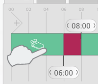 Ange ett lämpligt programnamn (t.ex. "arbetsvecka", "hemma"). Du kan kopiera tidslinjen från ett befintligt program till det nya programmet som en startpunkt för att spara tid.