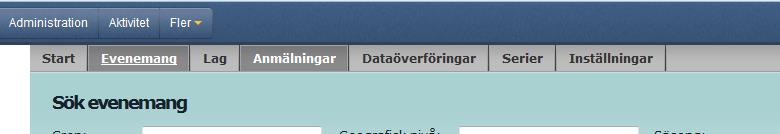 1) Gå in på anmälningar 2) Klicka dig fram till tävlingen - anmälningar - gå in på laganmälan 3) Välj där ny laganmälan (till höger)