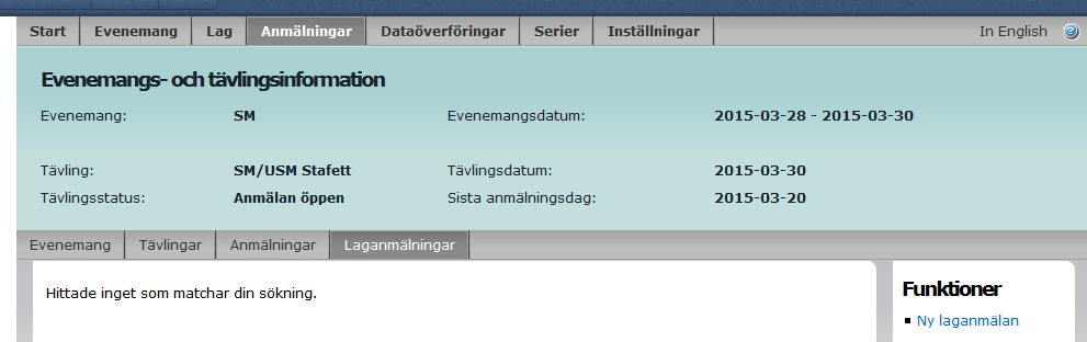 ANMÄLAN TILL STAFETTER Anmälan av stafettlag görs av föreningens administratör. Logga in i IdrottOnline och IndTA. (Ev.