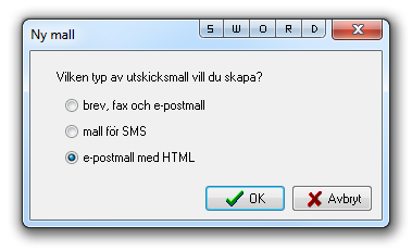 7. MALLAR Tänk på att Vitec Mäklarsystem inte ger någon support på egenskapade mallar.