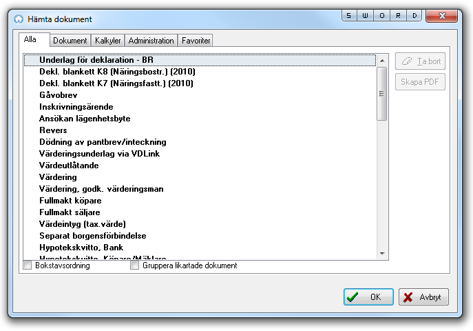 5. UTSKICK MED E-POST MED BIFOGAD FIL Har du skapat ett utskick i Word kan du lägga in det i Mäklarsystemet och enkelt bifoga det som en PDF-fil i e-postmeddelande till dina kontakter.