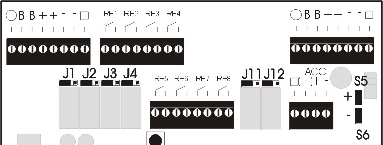 58 Bewator 2010 Installationshandbok Komponenter Montera noderna In- och utgångar E6 har följande in- och utgångar: Typ Antal Bussanslutning med separat utgång för vidarematning.