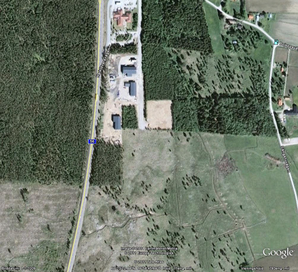 Riskbedömning gällande fastigheten Koffsta 1:19 vid väg 56 i Hedesunda Vy över aktuell fastighet. GoogleMaps.