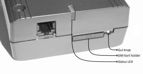 2. Artiklar som medföljer: 1: MC52 kabel 2: GSM-modul 3: Antenn + Denna bruksanvisning 3. SIM-kort Sätt i ett SIM-kort i GSM-modulen.