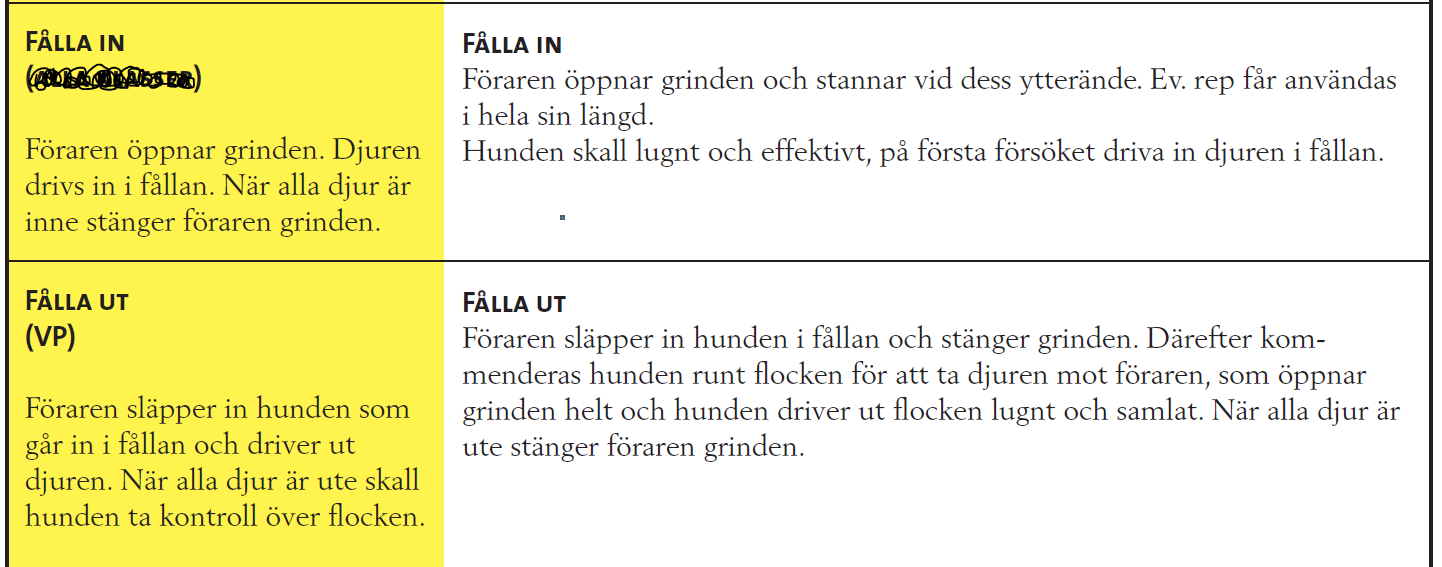 Fålla in WK 2-klass får, Fålla in och ut WK VP klassen Sorteringsanläggning WK 1-klass får Moment 1: Fålla in i fålla 1 med fem får.