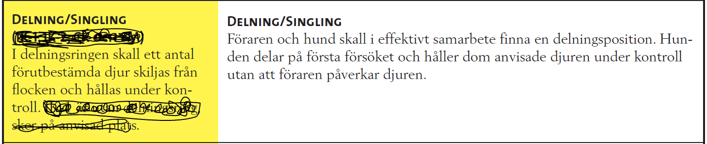 . Fösning WK VP-klass får, WK 1-klass får.