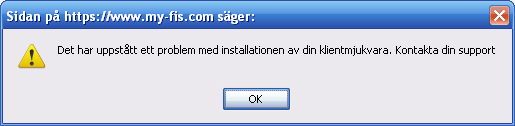 Installation av programkomponenter Första gången du loggar in på en dator kommer TIS-Web att hämta hem programkomponenter till din hårddisk för att tjänsten skall fungera.