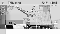 Navigation 37 Med denna inställning kan navigationsmeddelandenas ljudvolym förändras. Välj menyalternativet Rapport och ställ in ljudvolymen för meddelandena.
