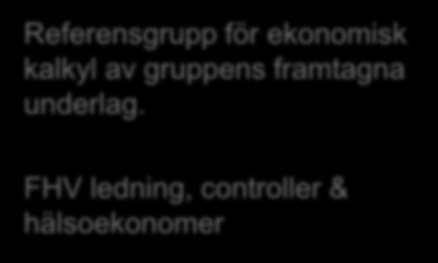 Implementeringsgrupp Arbeta fram riktlinjer för att i vardaglig praktik inom FHV införa nya vetenskapligt prövade effektiva metoder.