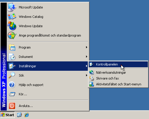 Instruktioner för nedgradering av BankID säkerhetsprogram Windows XP 1.