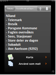 Del 2- Manual för hur BMS iphone- applikation fungerar Startmenyn Lista med ikoner för varje funktion visas upp.