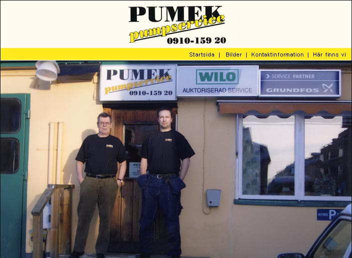 se Skellefteå Pumek Pumpservice Kanalgatan 31 931 32 SKELLEFTEÅ Tel.nr 0910-159 20 Fax.nr 0910-398 60 www.pumek.se pumek@telia.