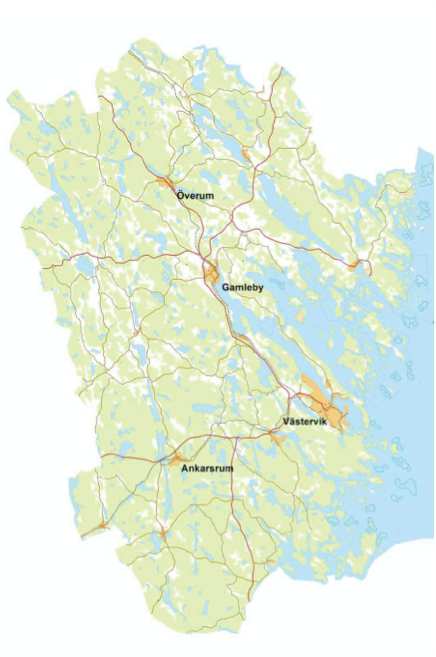 Nulägesbeskrivning KOMMUNFAKTA Västerviks kommun är cirka sju mil lång och fyra mil bred. Det gör Västervik till en av de större kommunerna i södra Sverige (ca 1 900 km²).