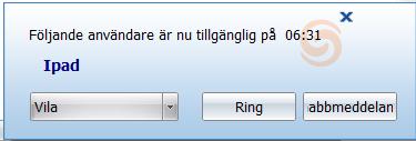 Meddela när en kollega är tillgänglig Om en kollega sitter upptagen eller inte kan svara av någon anledning så kan en varning sättas för att få information om när en aktivitet av något slag görs på