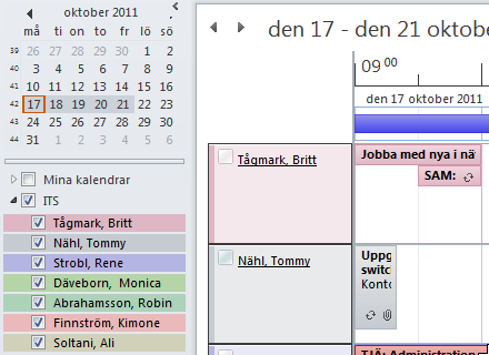 Outlook - Kalendern Kalendern Med Kalendergrupp kan du