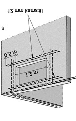 Fig. 9 Fönsterisättning i vägg med träbeklädd fasad.