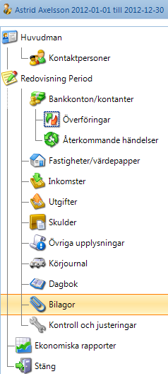 Bilagor Tillsammans med årsredovisningen skall ett antal bilagor skickas till överförmyndaren. Nedan är några exempel på bilagor som kan vara aktuella att bifoga.