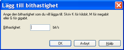 I detta exempel används Windows Media Video 9.2 Välj den video Läge (CBR) codec du vill använda.