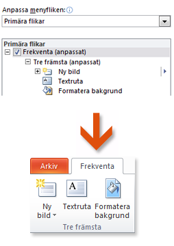 Ha dina favoritkommandon i närheten I verktygsfältet Snabbåtkomst i det övre vänstra hörnet av PowerPoint -programfönstret finns genvägar till de kommandon som du använder ofta.