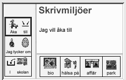 Samtalsmatta Visuellt stöd för att uttrycka åsikter: Bilder för - Skala -Samtalsämne -Frågeställlningar -Tomma lappar/kort -Går att använda enbart text men bild verkar bättre för alla och kunde