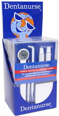 Dentanurse Första Hjälpen till Skadade Tänder Övrig information CE-märkt som Medicinteknisk produkt, klass IIa Är ansluten till REPA-återvinningssystem Två olika förpackningsversioner finns