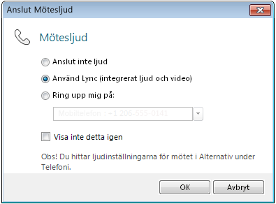 Ansluta till ett schemalagt onlinemöte eller konferenssamtal Så här ansluter du till ett schemalagt möte eller konferenssamtal: 1. Gå till Kalender i Outlook och öppna det möte du vill ansluta till.