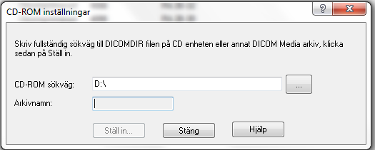 Exportera bilder Observera! För att undvika sammanblandning av patientinformation bör valet Exportera till DICOM användas då detta innebär att patientinformation lagras i filen.