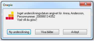 3 Ta röntgenbilder med Onepix 3.1 Hämta/Ta röntgenbilder STEG 1 Starta Onepix med Start-knappen i Windows eller genom att dubbelklicka på genvägen till Onepix på skrivbordet.
