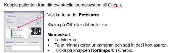 5.10.3 Kortimport Dialogruta för Kortimport Ligger dina bilder i de rutorna där du vill ha dem, klickar du Acceptera och då importeras bilderna i kartan i Onepix.