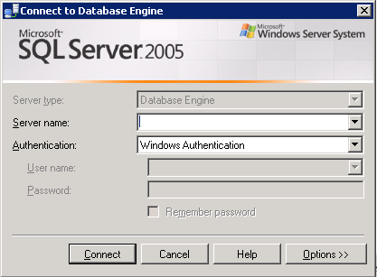 Installera Documentum Archive Services-databasen Figur 4. Filen Create.sql. 7. Anslut till databasmotorn. Kontrollera att uppgifterna stämmer och klicka på Anslut. Se bild 5. Figur 5.