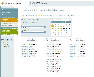 Mina vårdkontakter Ärenden Vård och behandling Hälsoöversikt Händelser/ kalender Ärenden Beställa tid för besök Av-/omboka tid Förnya recept Begära journalkopia Begäran om intyg Kontakta mig