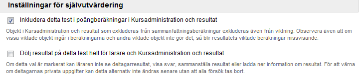 Ange tillgänglighet för test Efter att man publicerat ett test ska man ange tillgängligheten för testet. Man ska bl.a. annat ange när testet ska vara synligt för studenterna, hur lång tid de har på sig att slutföra testet.