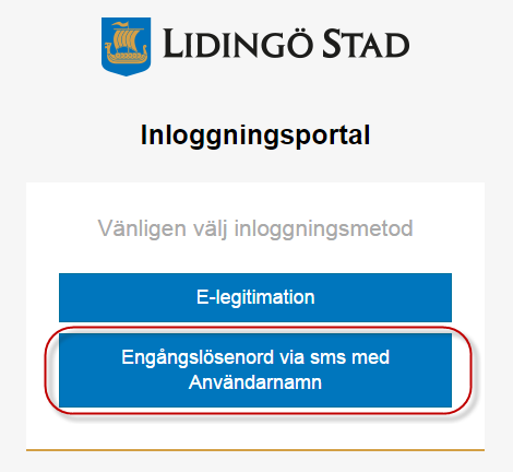 1 Inloggningsalternativ 1.