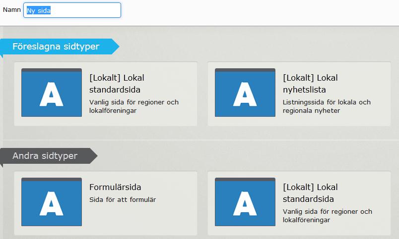 Din sida har nu skapats som en undersida till den du står på. Nu återstår att fylla den med innehåll.