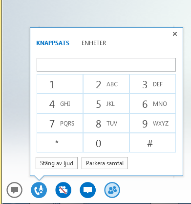 Delta i Lync-möte 4. Om någon på mötet har störande ljud i din omgivning, be dem klicka på ikonen för att stänga av ljudet för att inte störa de andra mötesdeltagarna.